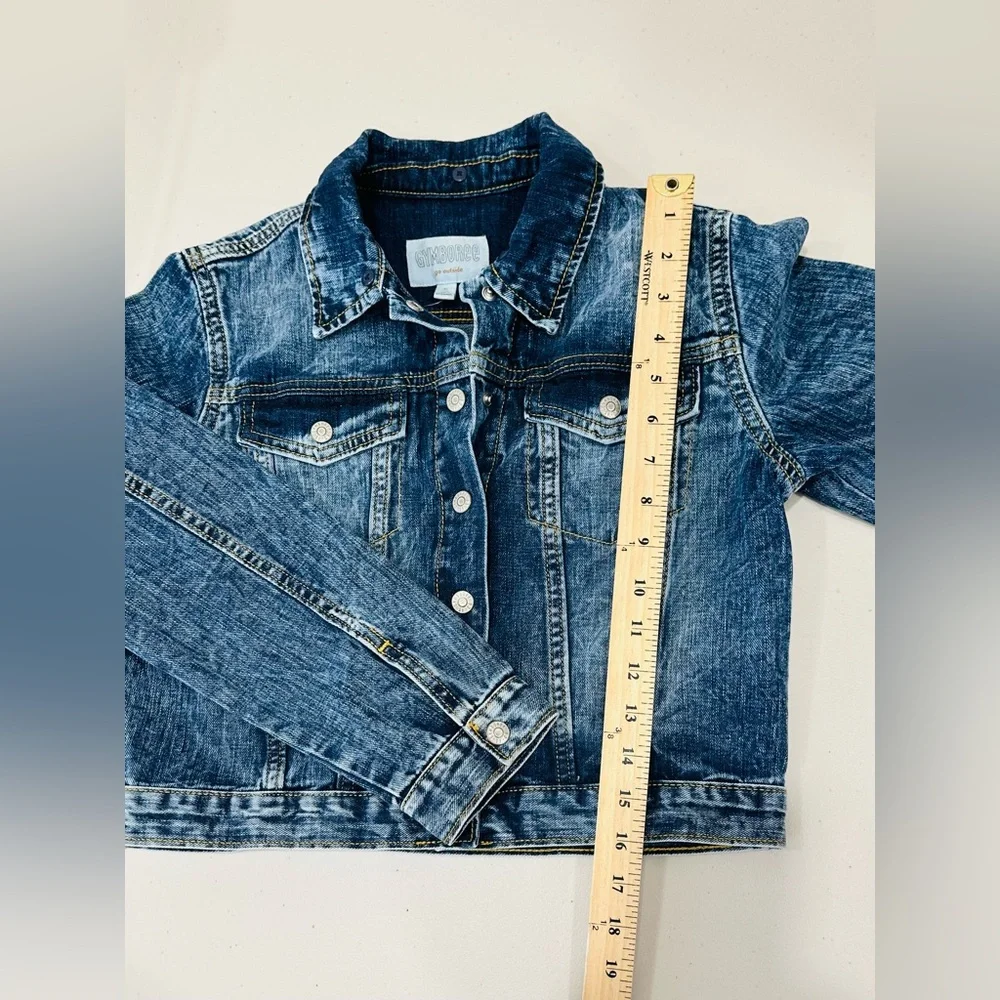 NEW Gymboree‎ Girl's XL Short Dark Wash Button Up Classic Cotton Jean Jacket